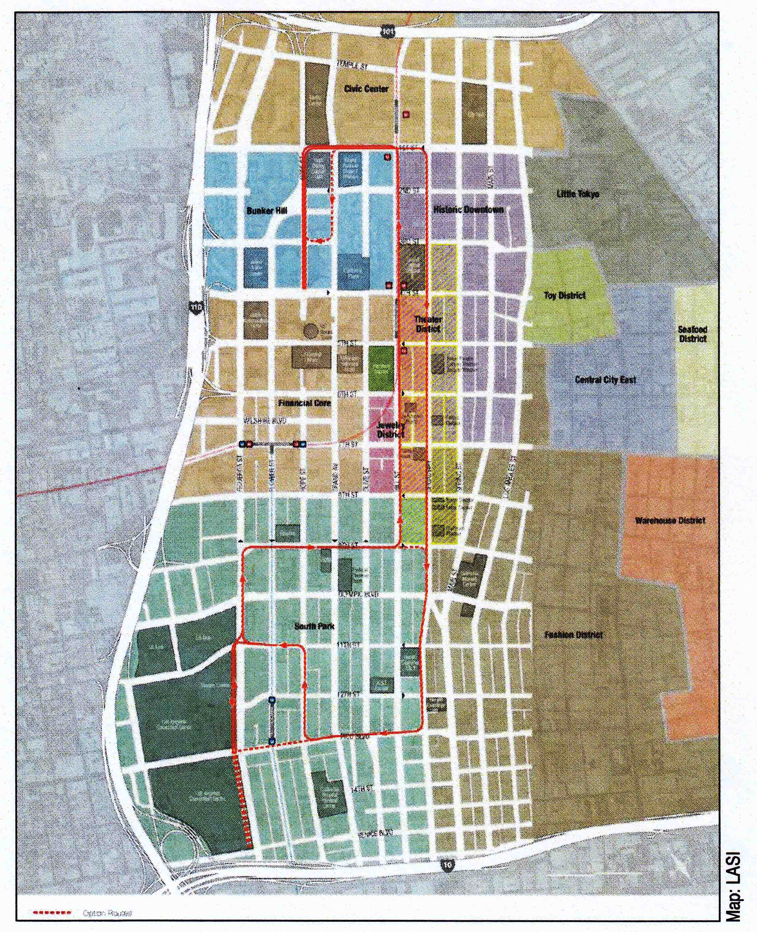 LA Streetcar Map