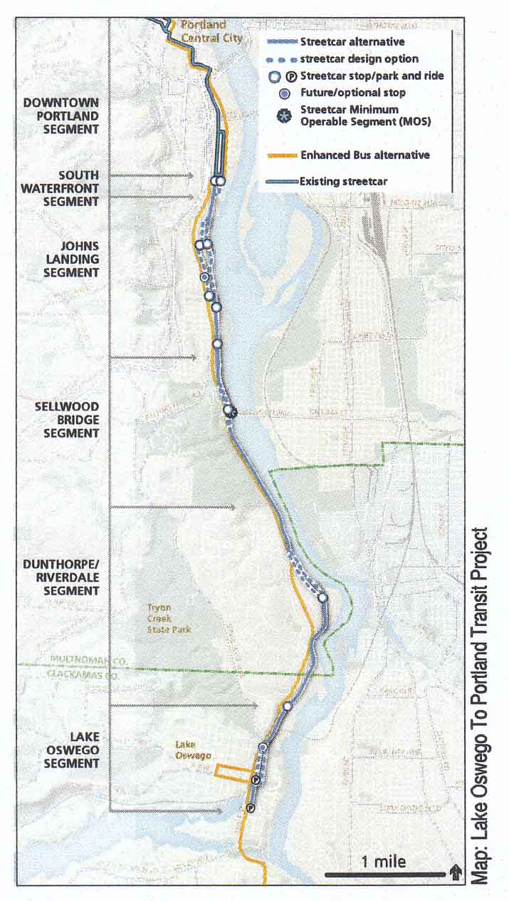 Portland Lake Oswego Map