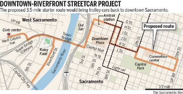 Sacramento Streetcar Map